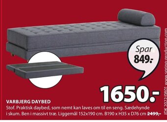 JYSK Varbjerg Daybed tilbud