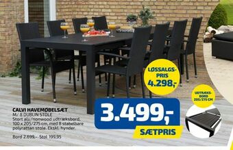 Davidsen CALVI HAVEMØBELSÆT tilbud