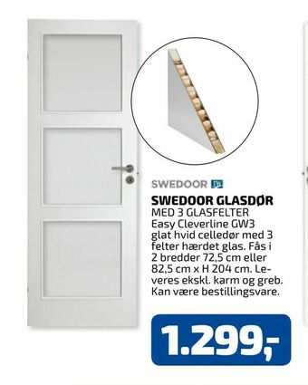 Swedoor glasdør