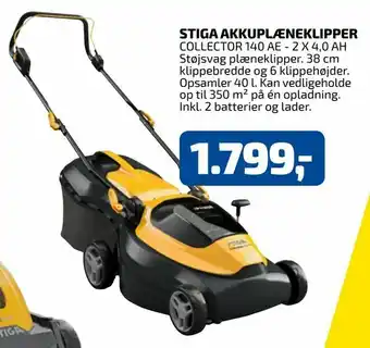 Davidsen Stiga akkuplæneklipper tilbud