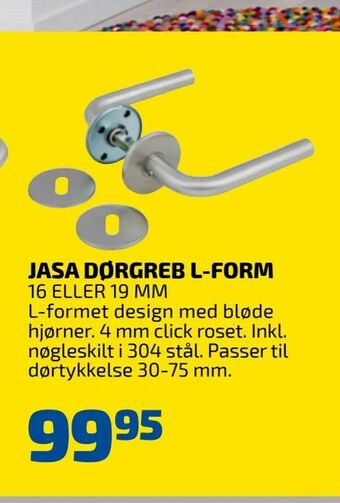 Jasa dørgreb l-form