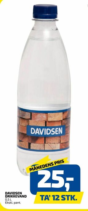 Davidsen DAVIDSEN DRIKKEVAND tilbud