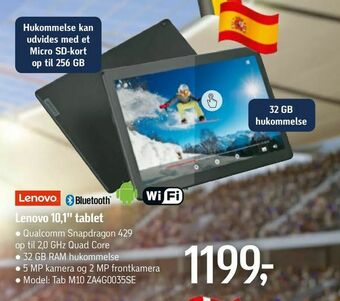 Føtex Lenovo 10,1" tablet tilbud