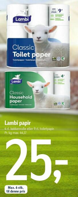 Føtex Lambi papir tilbud