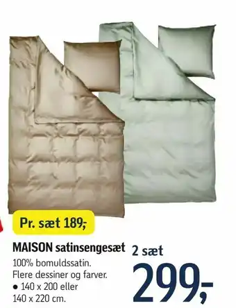 Føtex MAISON satinsengesæt tilbud