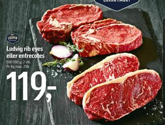 Føtex Ludvig rib eyes eller entrecotes tilbud