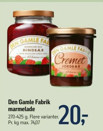 Føtex Den Gamle Fabrik marmelade tilbud