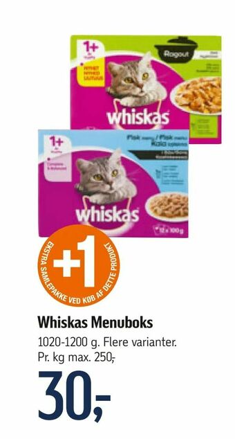Føtex Whiskas Menuboks tilbud