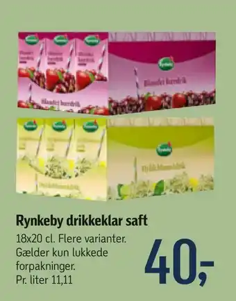 Føtex Rynkeby drikkeklar saft tilbud