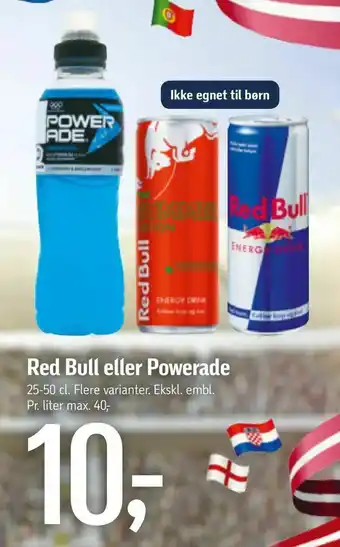 Føtex Red Bull eller Powerade tilbud