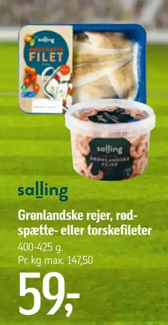 Føtex Grønlandske rejer, rød spætte- eller torskefileter tilbud