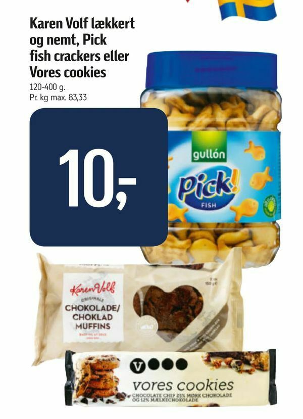 Karen Volf lækkert og nemt, Pick fish crackers eller Vores cookies