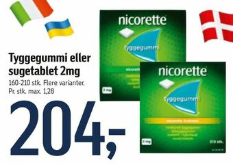 Tyggegummi eller sugetablet 2mg