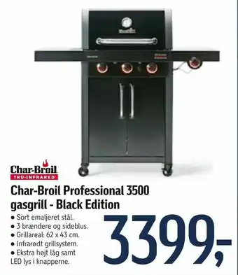 Føtex Char-Broil Professional 3500 gasgrill - Black Edition tilbud