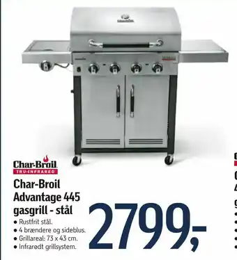 Føtex Char-Broil Advantage 445 gasgrill - stål tilbud