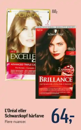 Føtex L'Oréal eller Schwarzkopf hårfarve tilbud