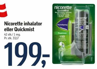 Nicorette inhalator eller Quickmist