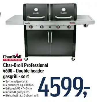 Føtex Char-Broil Professional 4600 - Double header gasgrill - sort tilbud