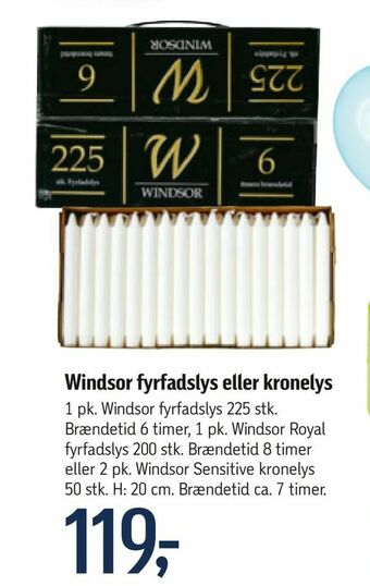 Føtex Windsor fyrfadslys eller kronelys tilbud
