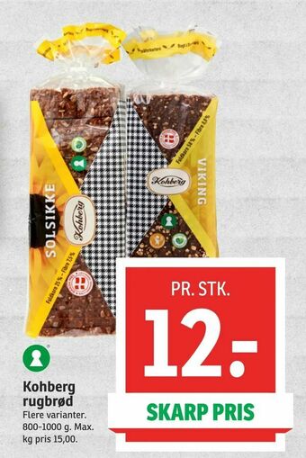 SPAR Kohberg rugbrød tilbud