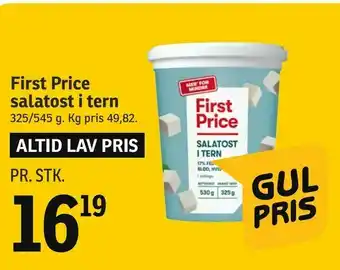 SPAR First Price salatost i tern tilbud