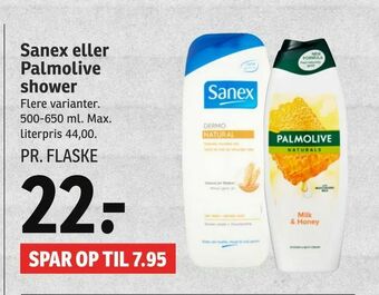 SPAR Sanex eller Palmolive shower tilbud