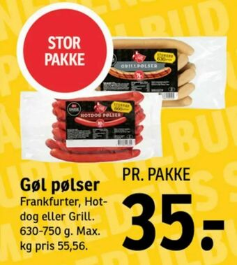 SPAR Gøl pølser tilbud