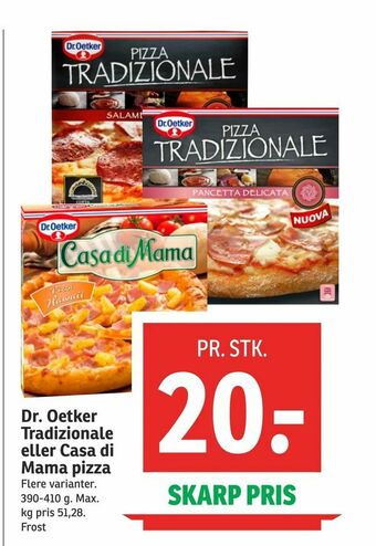 SPAR Dr. Oetker Tradizionale eller Casa di Mama pizza tilbud