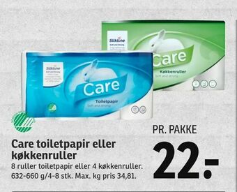SPAR Care toiletpapir eller køkkenruller tilbud
