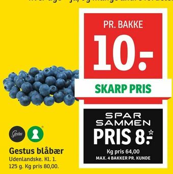 SPAR Gestus blåbær tilbud