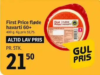 SPAR First Price fløde havarti 60+ tilbud