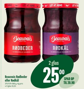 Min Købmand Beauvais Rødbeder eller Rødkål tilbud