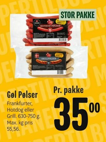 Min Købmand Gøl Pølser tilbud