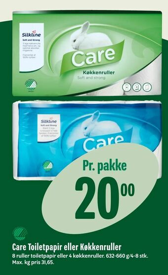 Min Købmand Care Toiletpapir eller Køkkenruller tilbud