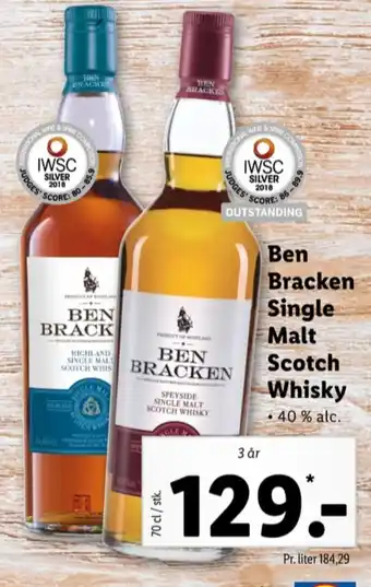 Lidl Ben bracken whisky tilbud