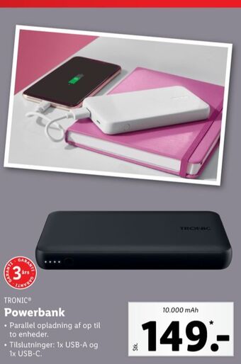 Lidl Tronic powerbank tilbud