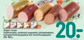REMA 1000 Slagter lampe kyllingekødpølse tilbud