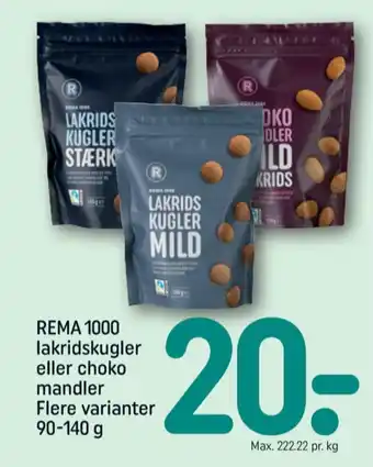 Rema 1000 lakridskugler milde