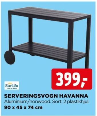 Sunlife serveringsvogn