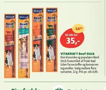 Vitakraft beef-stick - 10 stk.