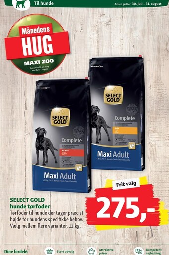 Maxi Zoo Select gold hunde tørfoder tilbud