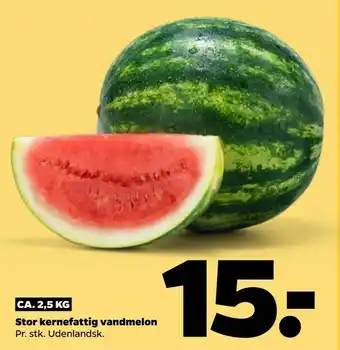 Stor kernefattig vandmelon