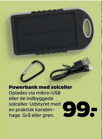 Powerbank med solceller