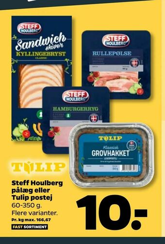Netto Steff Houlberg pålæg eller Tulip postej tilbud