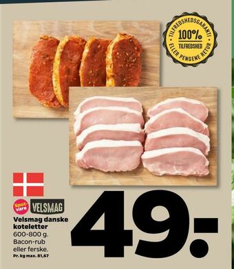 Netto Velsmag danske koteletter tilbud