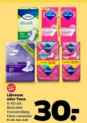 Netto Libresse eller Tena tilbud
