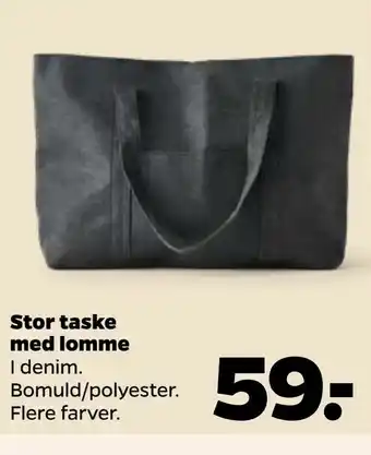 Netto Stor taske med lomme tilbud