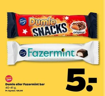 Netto Dumle eller Fazermint bar tilbud