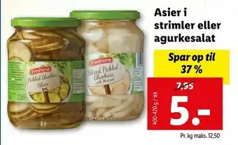 Asier i strimler eller agurkesalat
