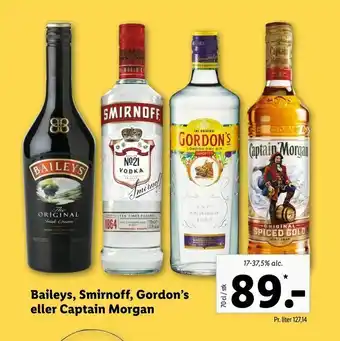 Let-Køb Baileys, Smirnoff, Gordon's eller Captain Morgan tilbud